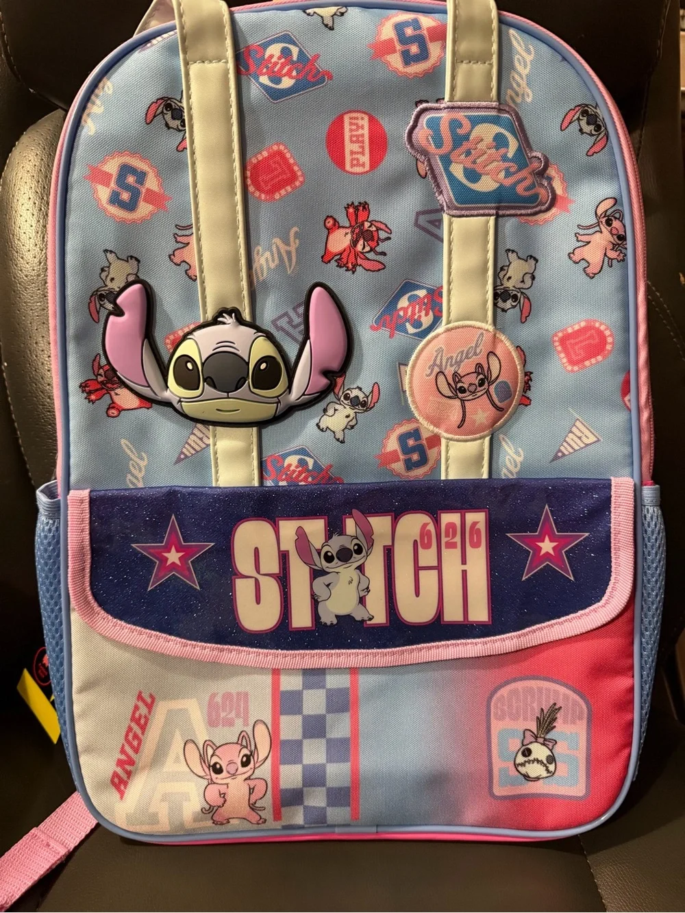 Disney Stitch Kids Backpack - Light Blue & Pink